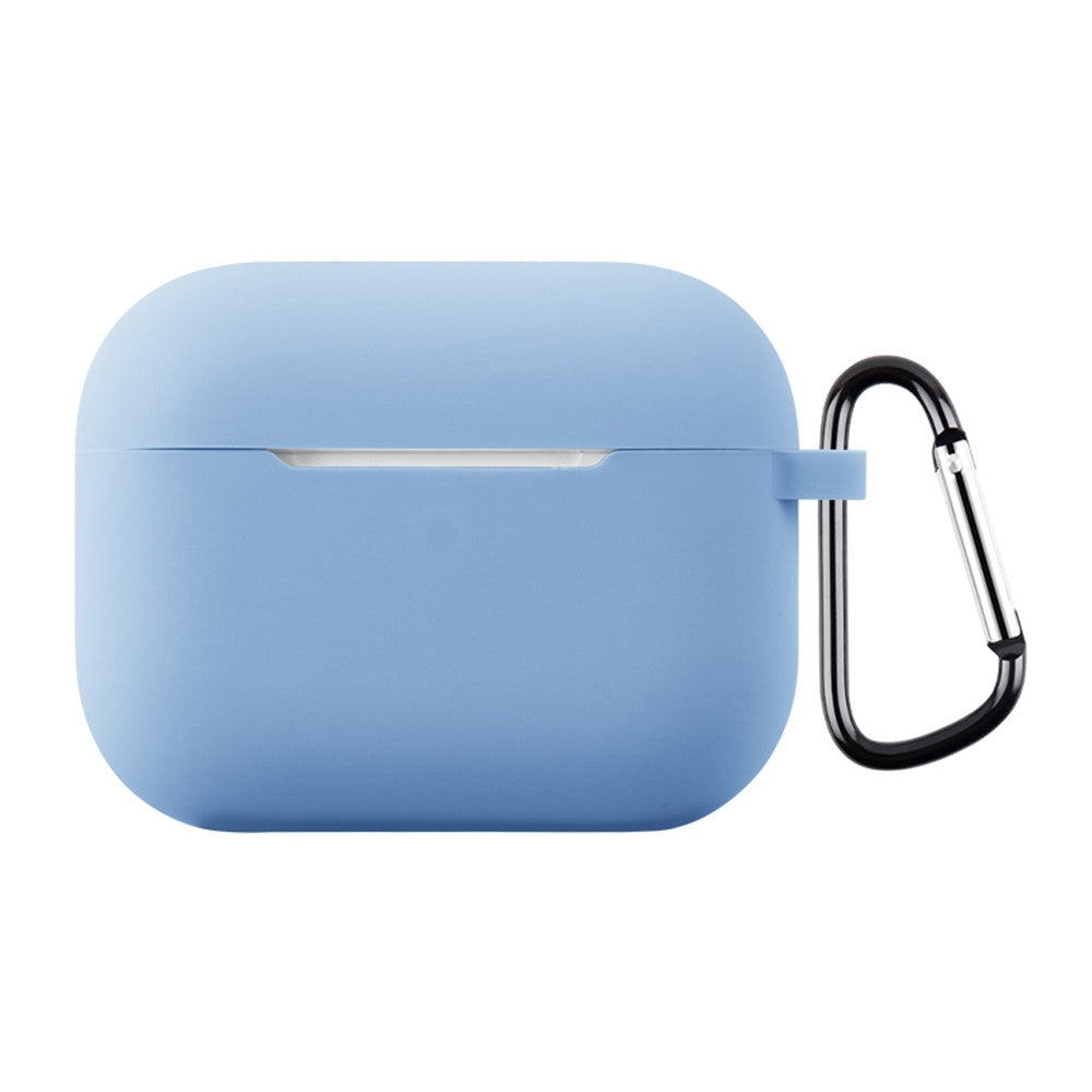Til AirPods Pro 3 Silikoneetui Blødt Trådløst Øretelefon Organizer Cover Tykkelse 2,0 mm med Karabinhage