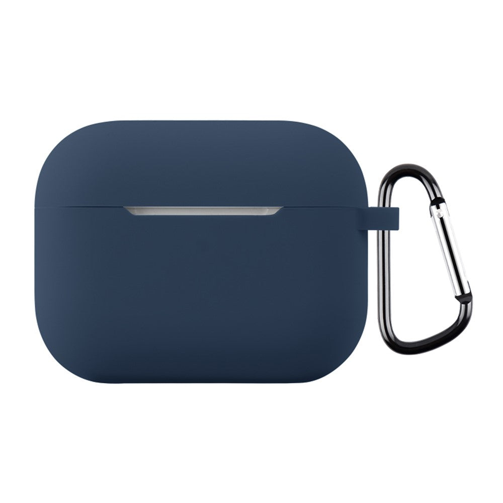 Til AirPods Pro 3 Silikoneetui Blødt Trådløst Øretelefon Organizer Cover Tykkelse 2,0 mm med Karabinhage