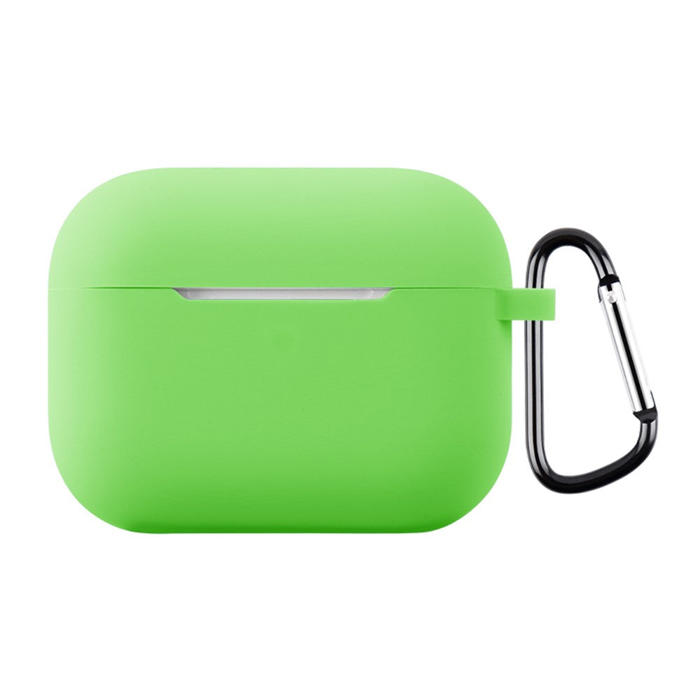 Til AirPods Pro 3 Silikoneetui Blødt Trådløst Øretelefon Organizer Cover Tykkelse 2,0 mm med Karabinhage