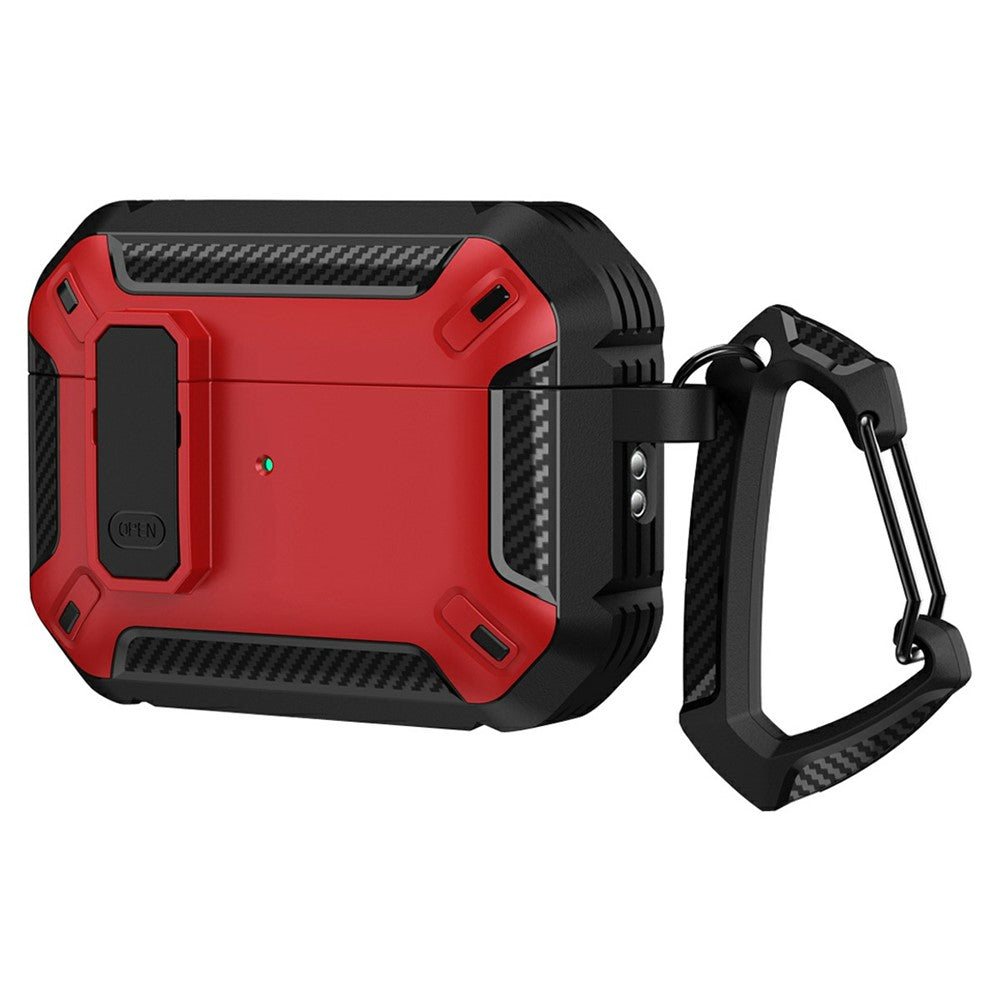 Til AirPods Pro 3 TPU + PC Beskyttelsesetui til høretelefoner Opladningsboks, faldsikkert cover med karabin