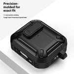 Til AirPods Pro 3 TPU + PC Beskyttelsesetui til høretelefoner Opladningsboks, faldsikkert cover med karabin
