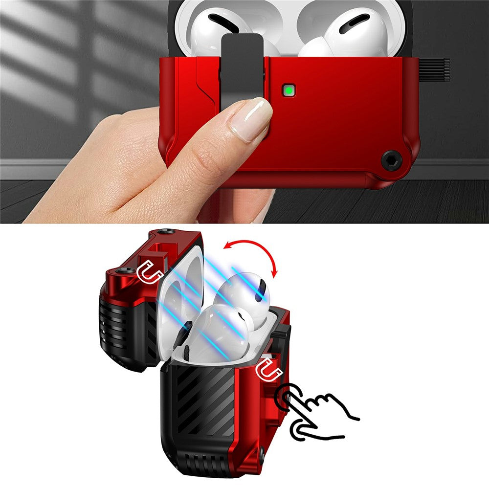 Til AirPods Pro 3 Cover TPU + PC Høretelefon Beskyttelsescover med karabinhage
