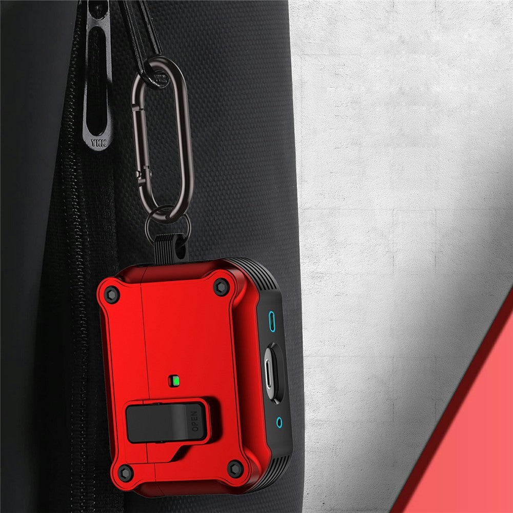 Til AirPods Pro 3 Cover TPU + PC Høretelefon Beskyttelsescover med karabinhage