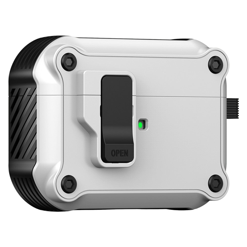 Til AirPods Pro 3 Cover TPU + PC Høretelefon Beskyttelsescover med karabinhage