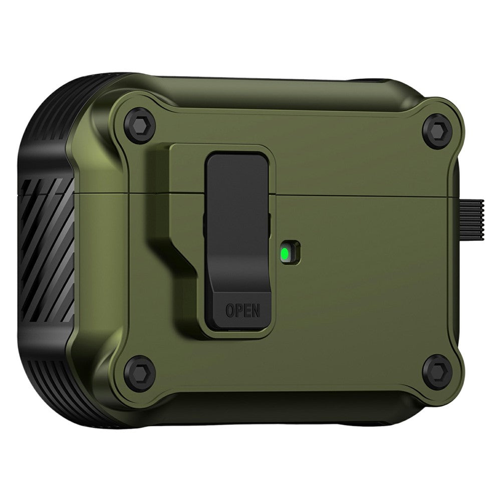 Til AirPods Pro 3 Cover TPU + PC Høretelefon Beskyttelsescover med karabinhage