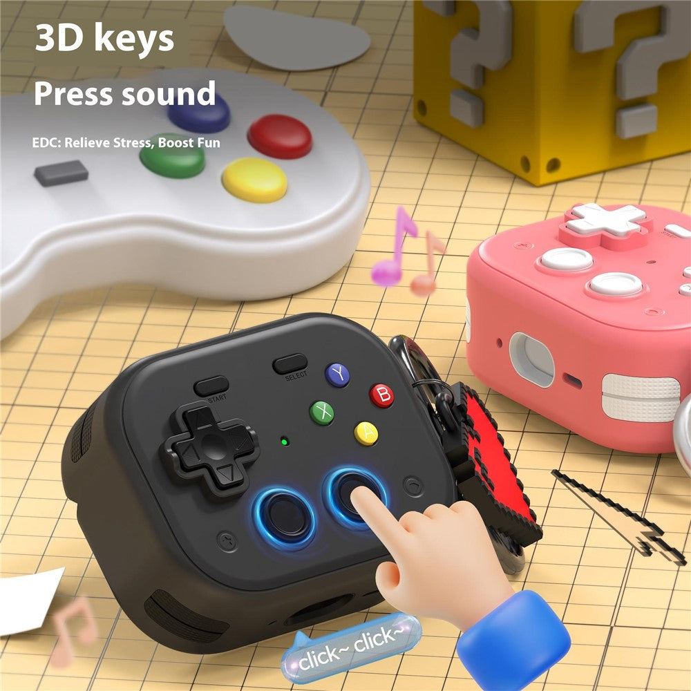 For AirPods Pro 3 Case Vintage Game Console Style Hard PC Earphone Cover with Heart Pendant