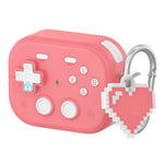 For AirPods Pro 3 Case Vintage Game Console Style Hard PC Earphone Cover with Heart Pendant