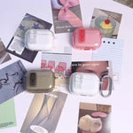 For AirPods Pro 3 Earphone Case Safety Lock Transparent TPU + PC Earbud Protective Case with Carabiner