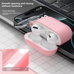 Til AirPods Pro 3 silikonecover 2,3 mm hovedtelefonbeskyttelsescover med karabinhage