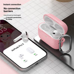 Til AirPods Pro 3 silikonecover 2,3 mm hovedtelefonbeskyttelsescover med karabinhage