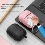 Til AirPods Pro 3 silikonecover 2,3 mm hovedtelefonbeskyttelsescover med karabinhage
