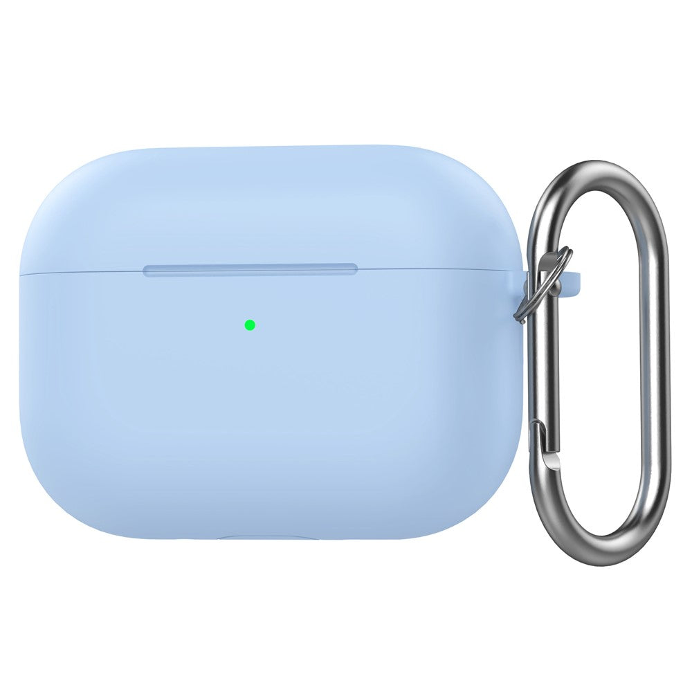 Til AirPods Pro 3 silikonecover 2,3 mm hovedtelefonbeskyttelsescover med karabinhage
