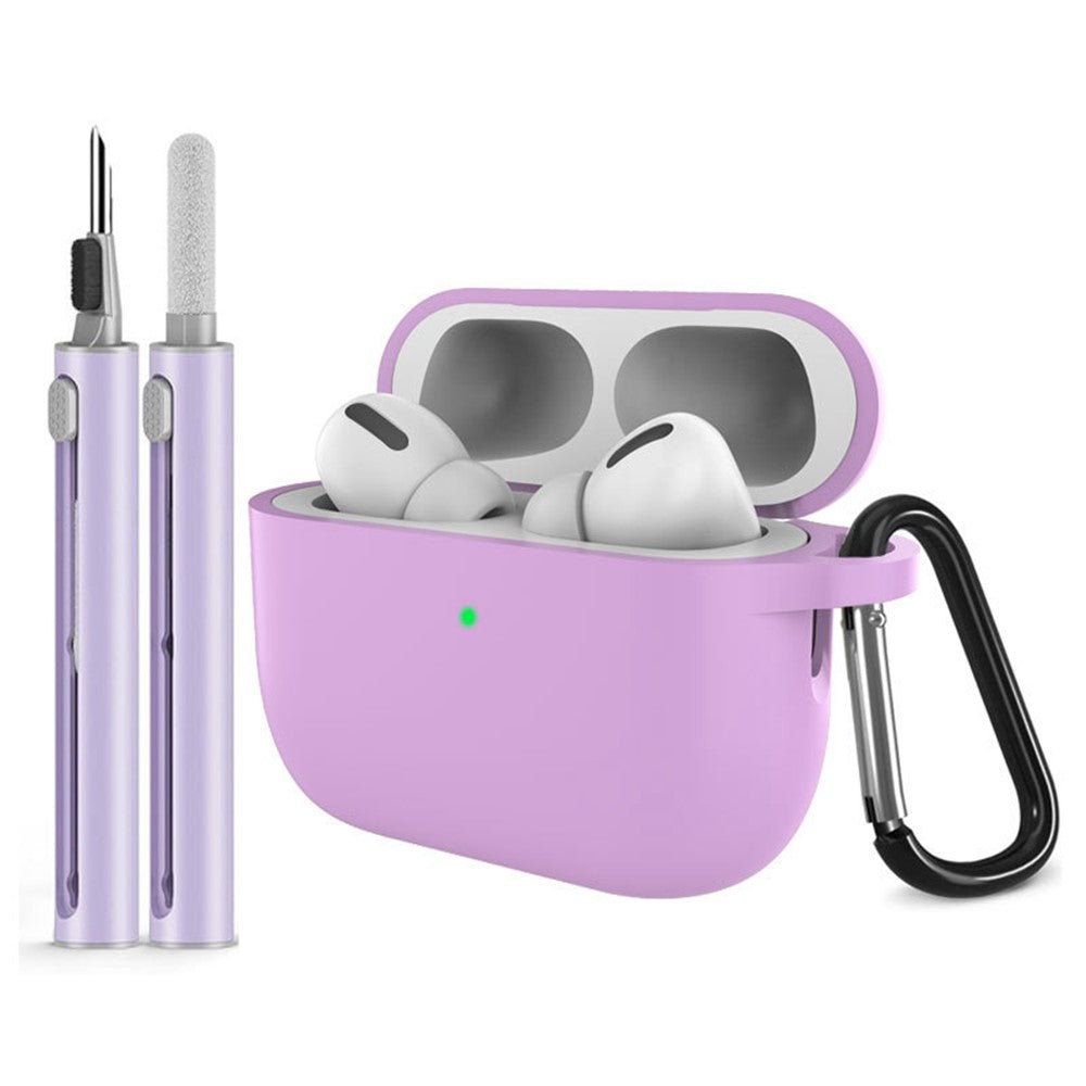 For AirPods Pro 3 Silicone Case Earphone Cover with Carabiner / Cleaning Pen