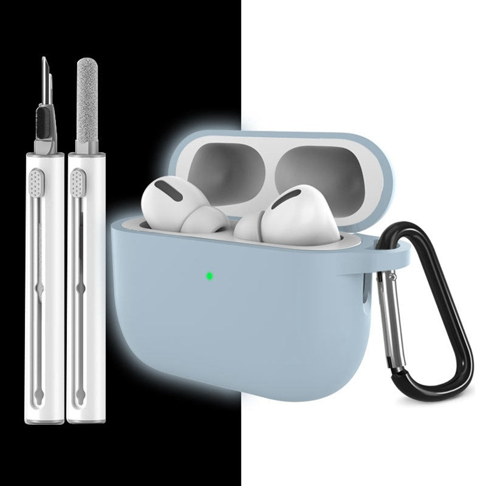 For AirPods Pro 3 Silicone Case Earphone Cover with Carabiner / Cleaning Pen
