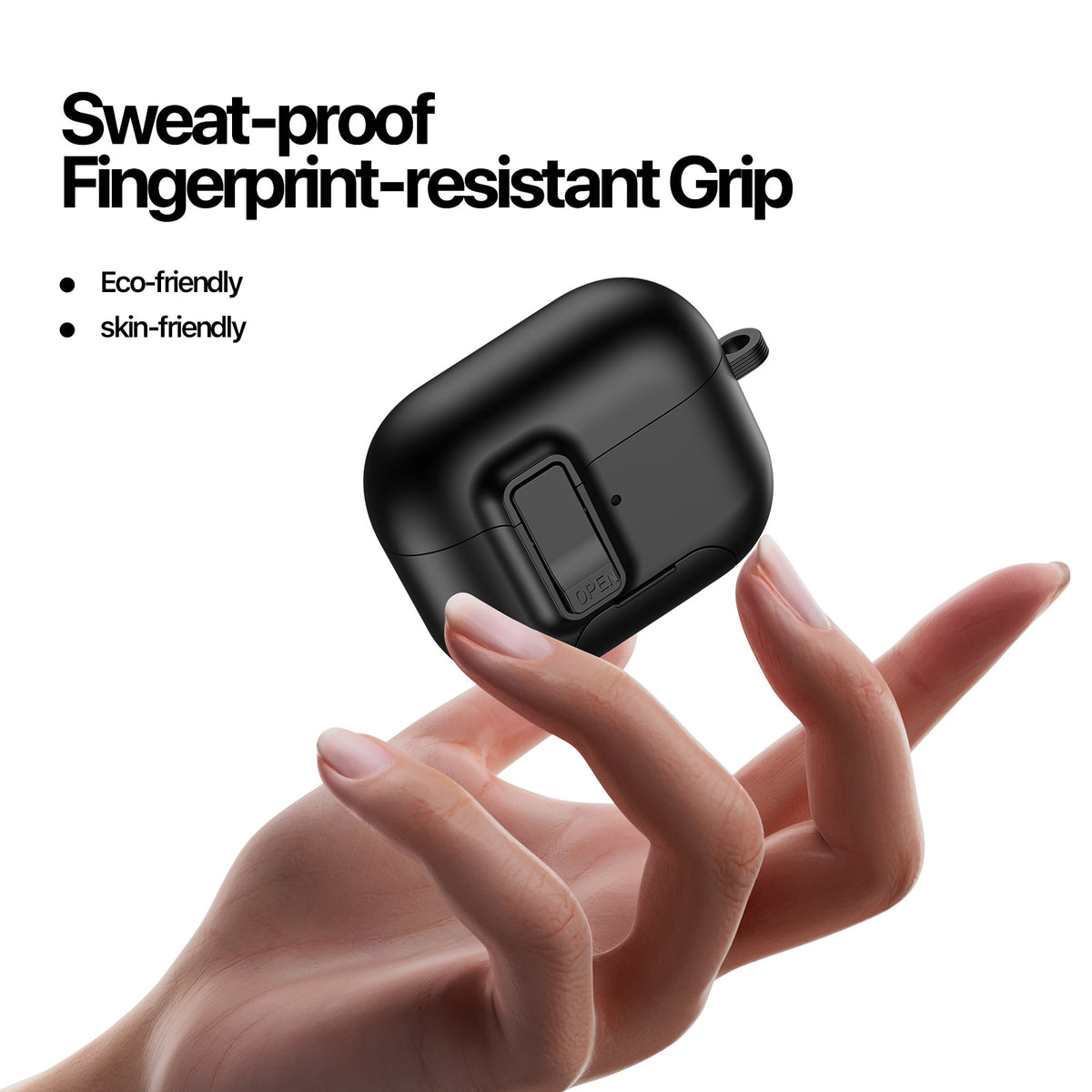 DUX DUCIS Til AirPods Pro 3 Høretelefoncover PECQ Serie Multi-vinkel Stander PC+TPU Cover med Krog