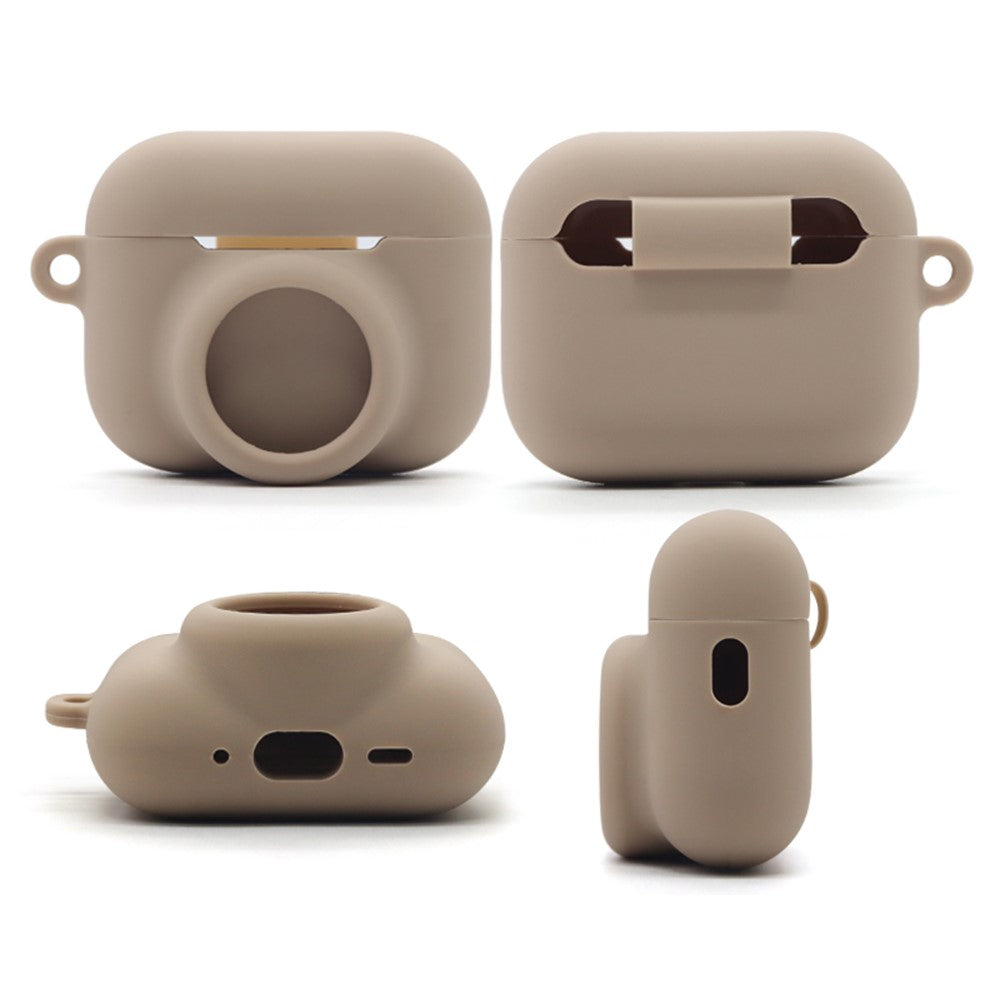 2 in 1 Silicone Cover for AirPods Pro 3 / AirTag Protective Case with Front / Back Screen Protector