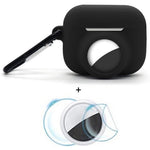 2 in 1 Silicone Cover for AirPods Pro 3 / AirTag Protective Case with Front / Back Screen Protector