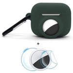 2 in 1 Silicone Cover for AirPods Pro 3 / AirTag Protective Case with Front / Back Screen Protector