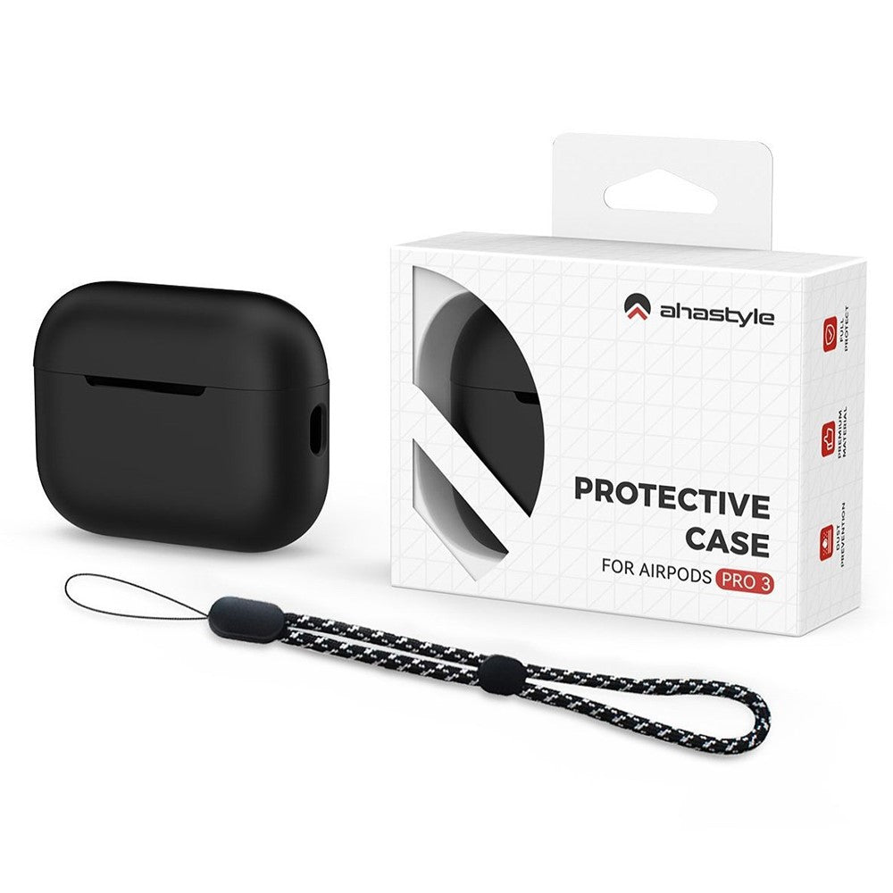 AHASTYLE PT197 til AirPods Pro 3 Cover Silikone Høretelefon Beskyttende Etui med Halsrem