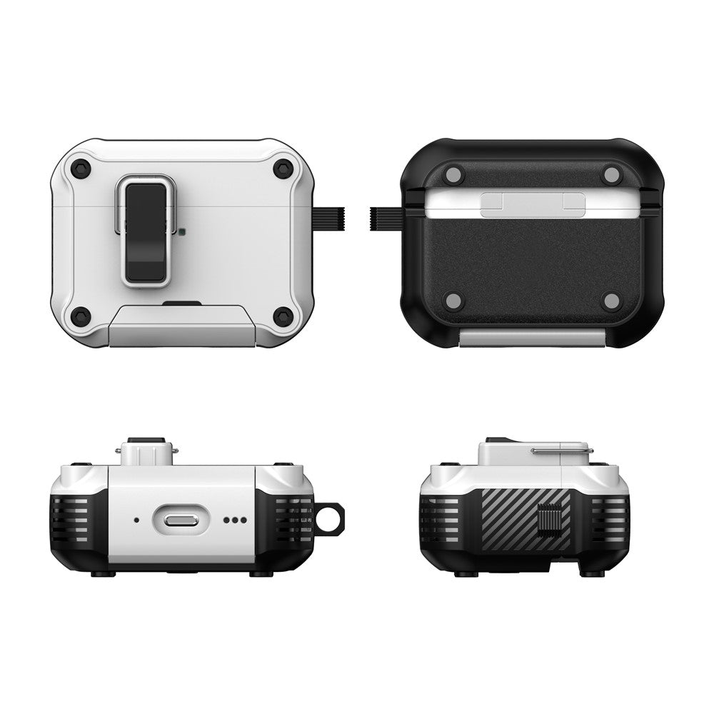 Til AirPods Pro 3 Høretelefoncover med lås, telefonholder og magnetisk, automatisk lås