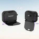 For AirPods Pro 2 Magnetic Case Phone Stand TPU + PC Earphone Protective Cover with Carabiner
