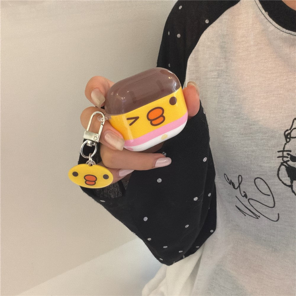 For AirPods 4 Protective Case Cute Chicken TPU Anti-drop Wireless Earphone Cover with Pendant Keychain
