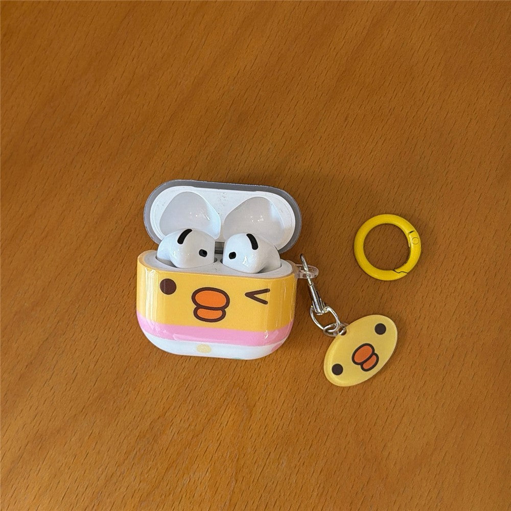 For AirPods 4 Protective Case Cute Chicken TPU Anti-drop Wireless Earphone Cover with Pendant Keychain