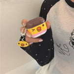 For AirPods Pro / AirPods Pro 2 Protective Case Cute Chicken TPU Anti-drop Wireless Earphone Cover with Pendant Keychain