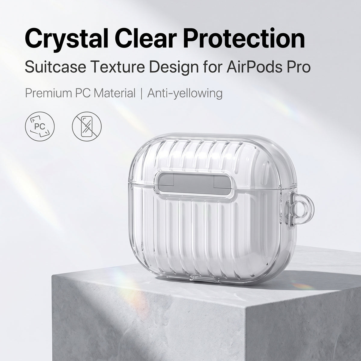 Til AirPods Pro 2 TPU Cover Skal Skridsikkert Tekstureret One-Click Switch Høretelefon Beskyttelsescover