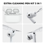 AHASTYLE WG184 for AirPods Pro 3 Case Split Design Thickened Silicone Earphone Cover with Carabiner + Cleaning Pen Kit