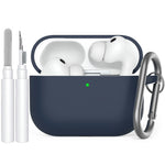 AHASTYLE WG184 for AirPods Pro 3 Case Split Design Thickened Silicone Earphone Cover with Carabiner + Cleaning Pen Kit