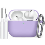 AHASTYLE WG184 for AirPods Pro 3 Case Split Design Thickened Silicone Earphone Cover with Carabiner + Cleaning Pen Kit