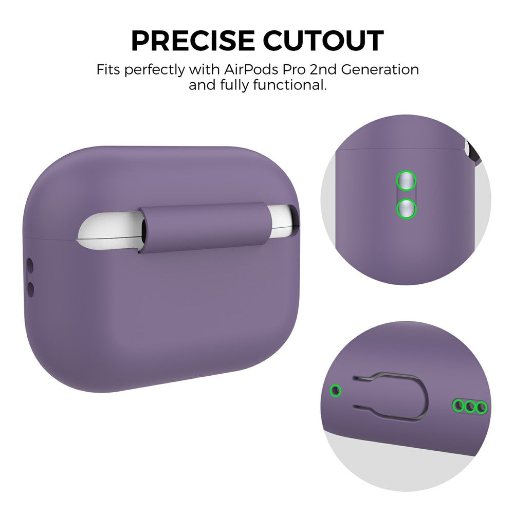 AHASTYLE til AirPods Pro 2 / AirPods Pro Silikonecover Beskyttelsescover med iP (5-14) Støvtæt Stik + 2 stk. Udskiftelige ørepropper (Størrelse M)