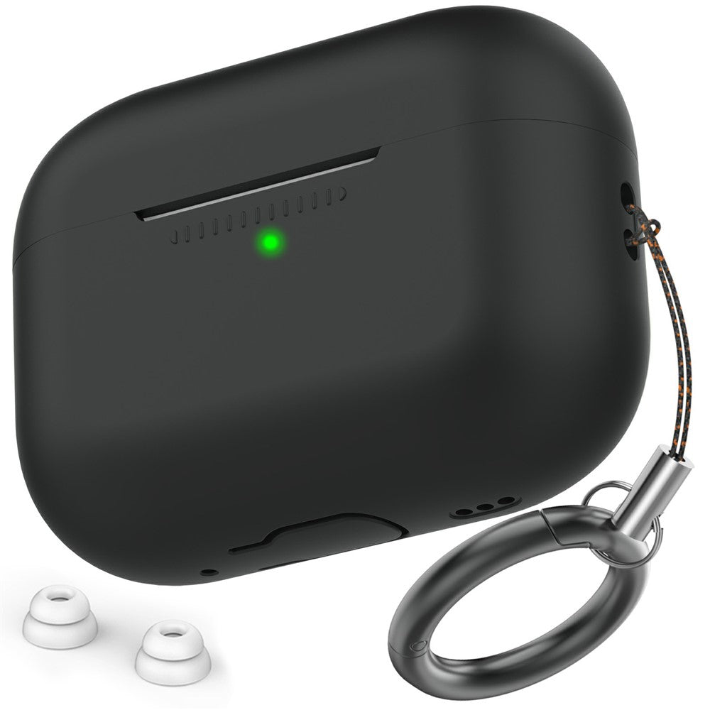 AHASTYLE til AirPods Pro 2 / AirPods Pro Silikonecover Beskyttelsescover med iP (5-14) Støvtæt Stik + 2 stk. Udskiftelige ørepropper (Størrelse M)