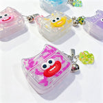 For AirPods 3 Case Funny Smile Face TPU Earphone Cover with Cat Paw Pendant