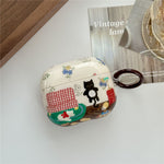 For AirPods Pro 3 Protective Case IMD Cat Pattern TPU Earphone Cover with Carabiner