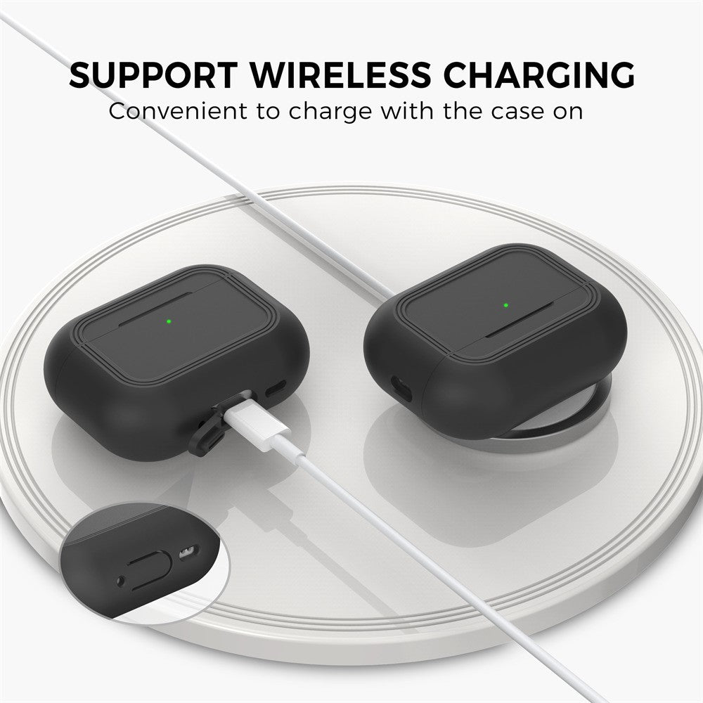AHASTYLE JY24 til AirPods Pro 3 Etui Støvprop Design Silikone Beskyttelsescover med Håndrem