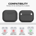AHASTYLE JY24 til AirPods Pro 3 Etui Støvprop Design Silikone Beskyttelsescover med Håndrem