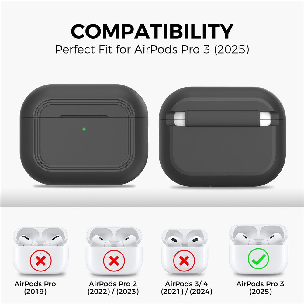 AHASTYLE JY24 til AirPods Pro 3 Etui Støvprop Design Silikone Beskyttelsescover med Håndrem
