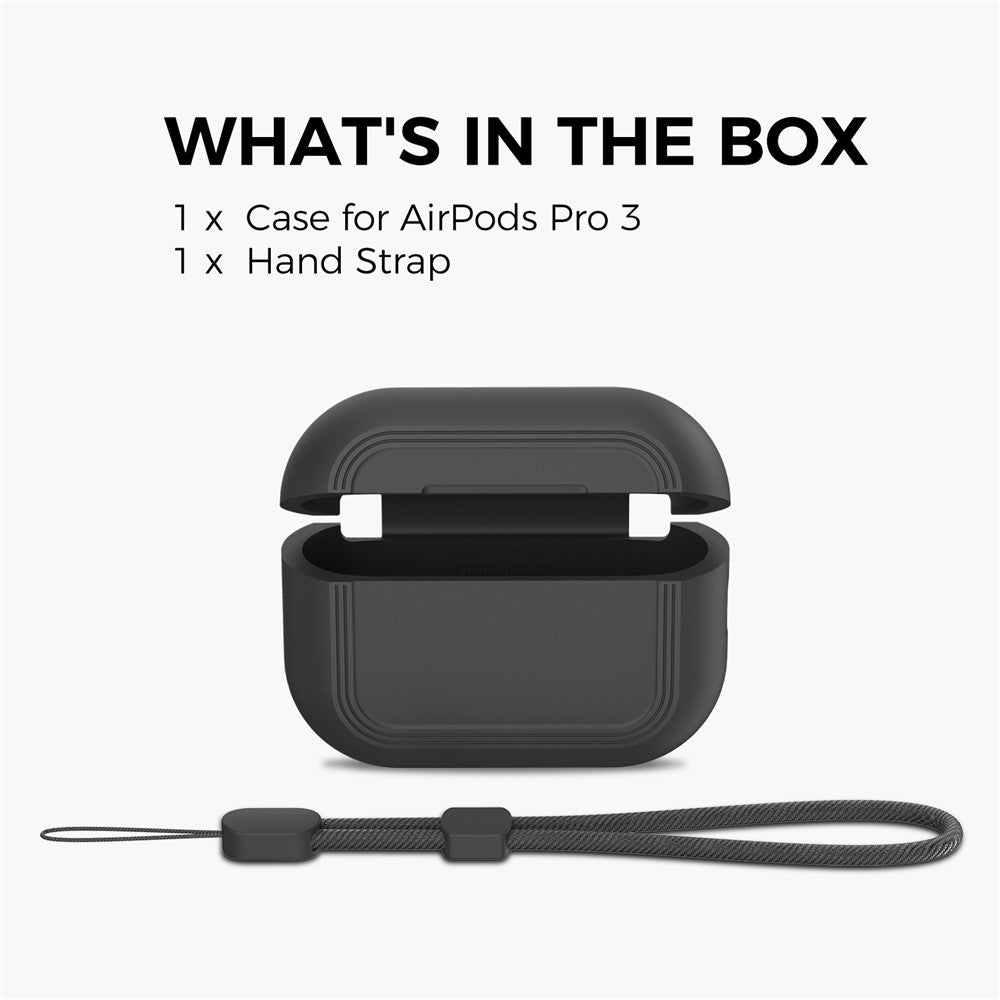 AHASTYLE JY24 til AirPods Pro 3 Etui Støvprop Design Silikone Beskyttelsescover med Håndrem