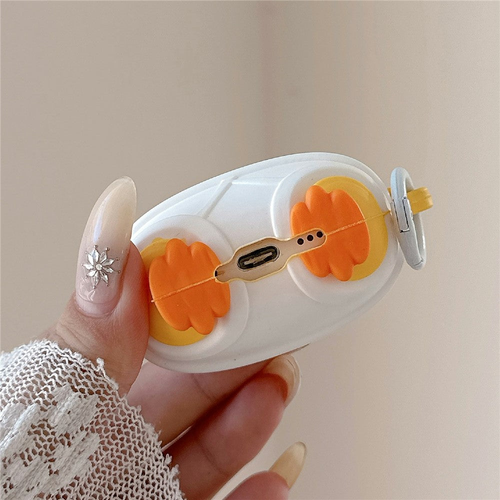 For AirPods Pro 2 / Pro Case Cute Little Yellow Chicken Design Silicone Protective Cover with Hanging Buckle