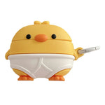 For AirPods Pro 3 Case Cute Little Yellow Chicken Design Silicone Protective Cover with Hanging Buckle