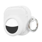 2-i-1-silikoneetui til AirPods 5/4/AirTag, stødsikkert etui med anti-tab-karabinhage