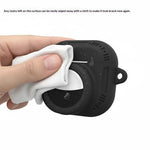 2-i-1-silikoneetui til AirPods 5/4/AirTag, stødsikkert etui med anti-tab-karabinhage