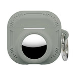 2-i-1-silikoneetui til AirPods 5/4/AirTag, stødsikkert etui med anti-tab-karabinhage