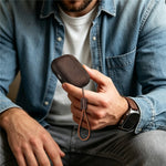 DELIDIGI DD14 For AirPods Pro 3 Case Leather Coated PC Earphone Cover with Magnetic Lid and Lanyard
