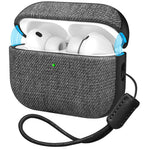 DELIDIGI DD14 For AirPods Pro 3 Case Leather Coated PC Earphone Cover with Magnetic Lid and Lanyard