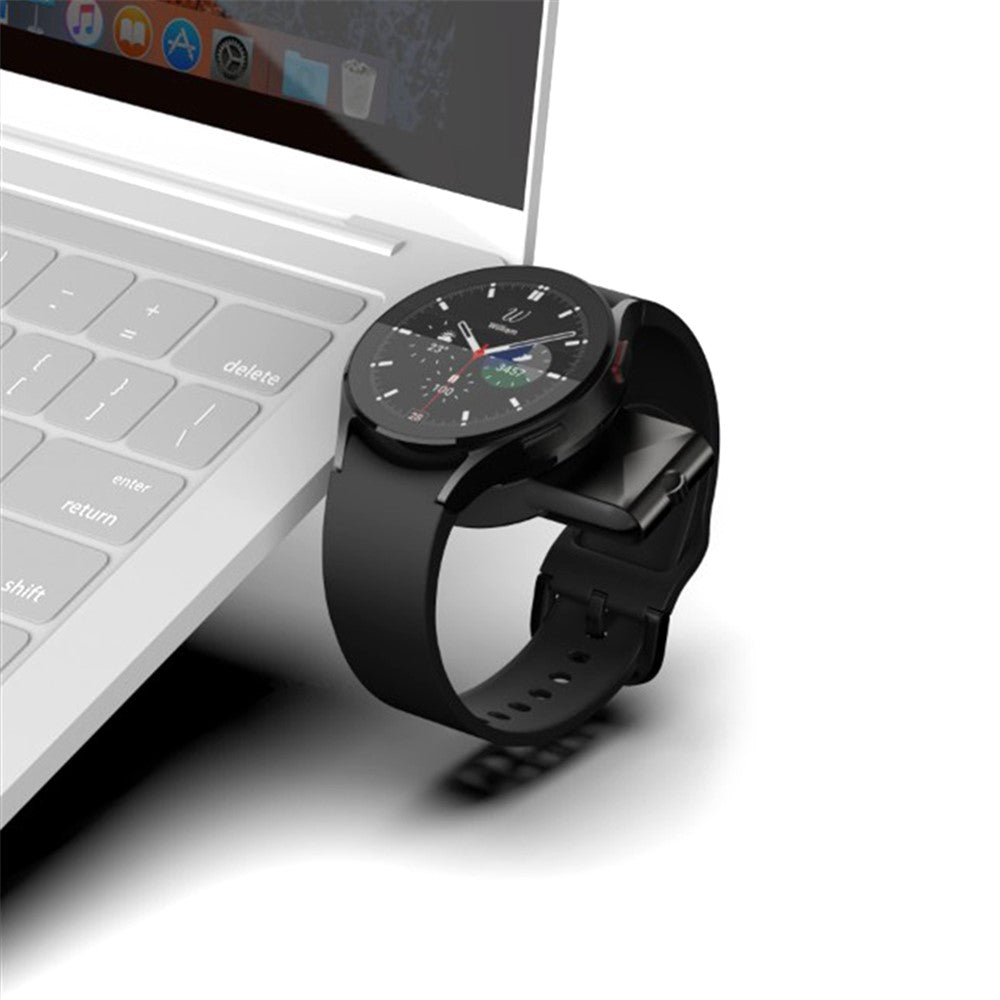 T304-S USB+Type-C 2-i-1 Magnetisk Trådløs Hurtigoplader til Samsung Galaxy Watch 3 4/Galaxy Watch Active 1 2
