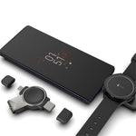 T304-S USB+Type-C 2-i-1 Magnetisk Trådløs Hurtigoplader til Samsung Galaxy Watch 3 4/Galaxy Watch Active 1 2