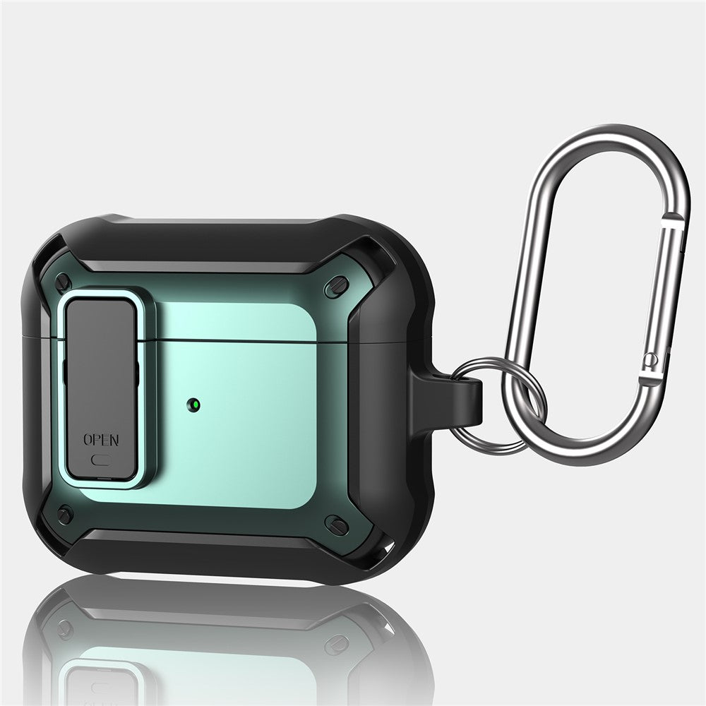 Wireless Earphone Charging Case Sleeve Anti-drop TPU+PC Protective Cover with Snap-on Lid Design for AirPods 3